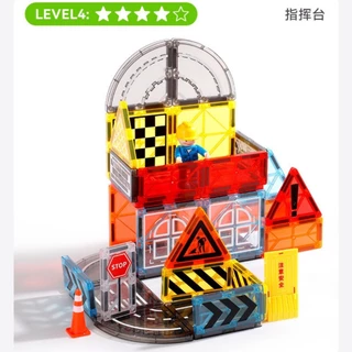 ✨ส่งไว🚚 Onshine ตัวต่อแม่เหล็ก Constructions และ City Traffic (Size🟨7.5cm) ส่งเสริมพัฒนาการลูกน้อย