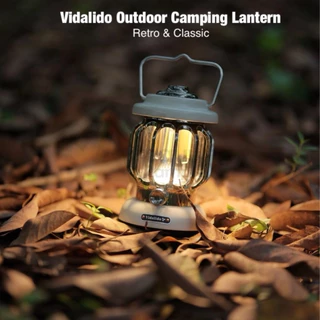 Vidalido โคมไฟ ตะเกียง Vintage LED ปรับแสงได้ 2 แบบ (ไฟขาว-ไฟส้ม) แบตอึด ใช้งานได้ถึง 36hr. (IPX4)