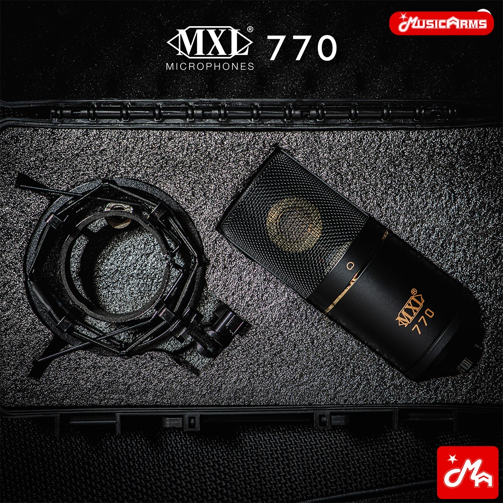 MXL 770 ไมค์อัดเสียง คอนเดนเซอร์ Condenser Microphone +ฟรี Case & Shock Mount ไมค์ Music Arms