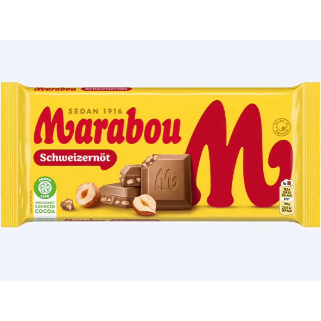 [พร้อมส่ง] Marabou Schweizernot/Fruit&Almond/Milk Choc/Daim Milk Chocolate100g/Apelsinkrokant 160g/D