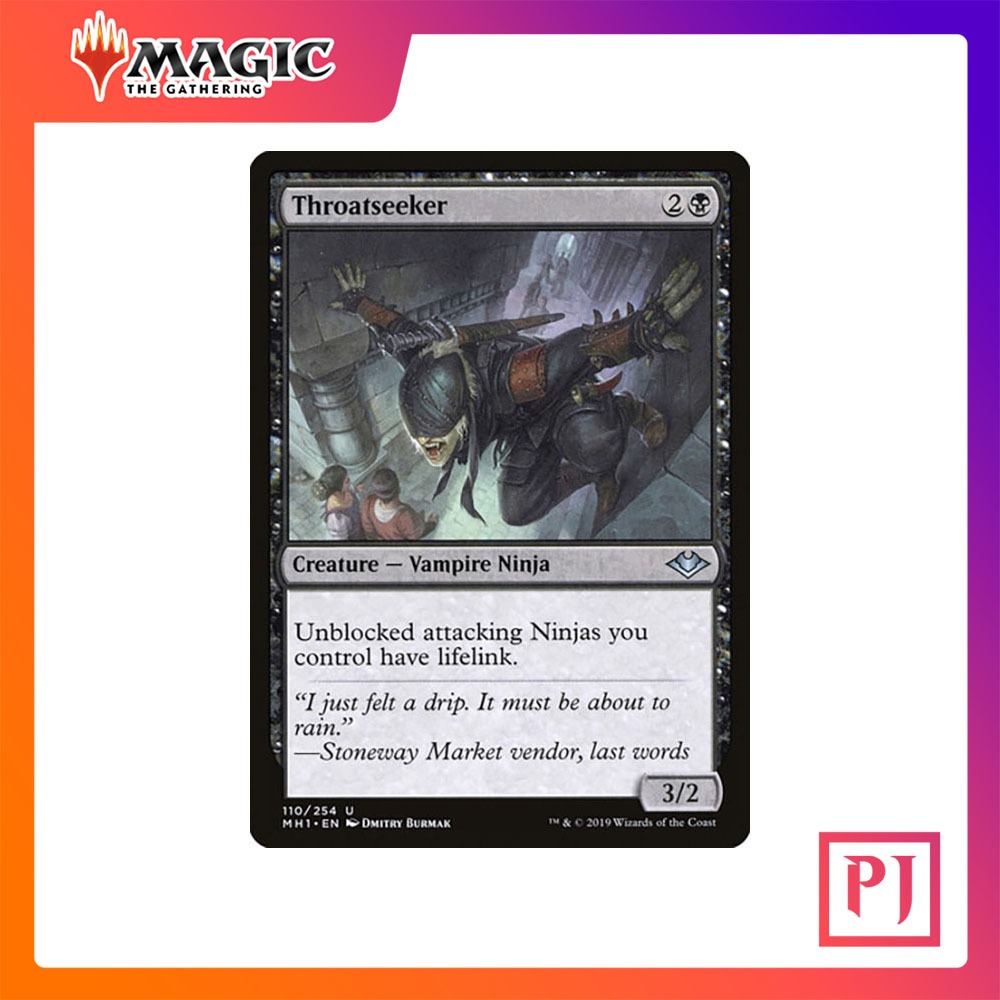 [MTG] Throatseeker [WAR] [BLACK] [UNCOM] [NORMAL] [ENG] (การ์ดเมจิค / Magic the Gathering)