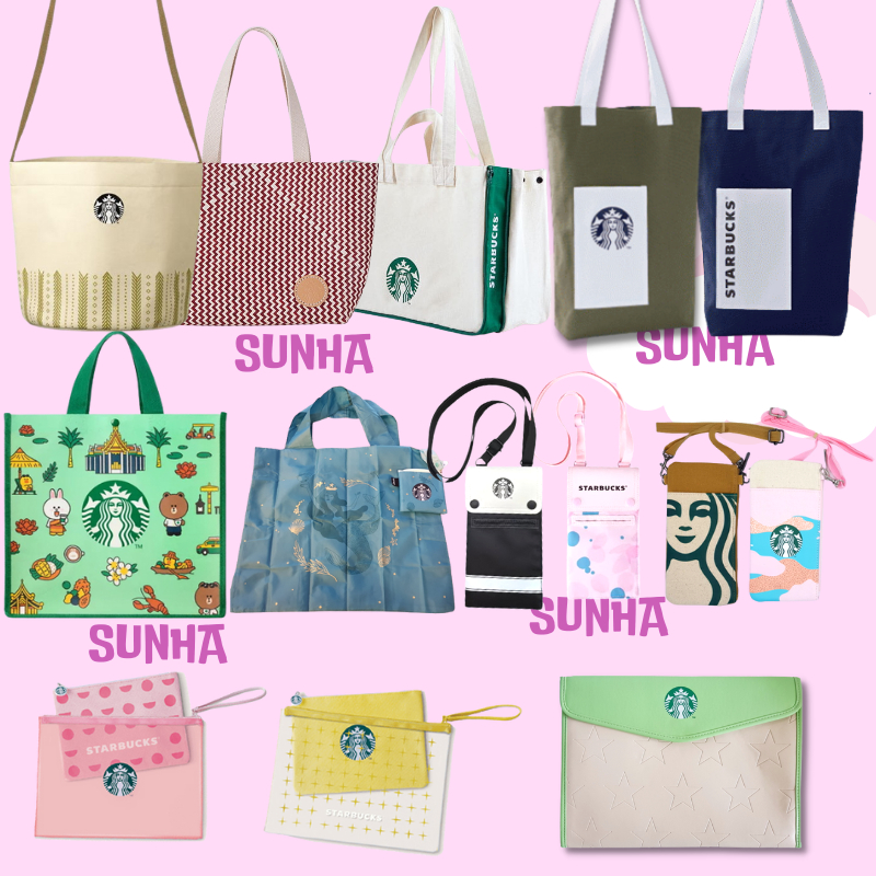 🔥Sale🔥 Starbucks Bearista Bag Set 2 ใบ สตาร์บัคส์ กระเป๋า ใบใหญ่เล็ก ของแท้ 100%