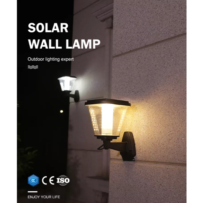 ไฟโซล่าเซลล์ติดผนัง โคมไฟโซล่าเซลล์ LED เปิด-ปิด อัตโนมัติ เปลี่ยนแสงได้ 2แสง อลูมิเนียมแข็งแรง ไร้สนิม สว่างทั้งคืน - รูปที่ 3