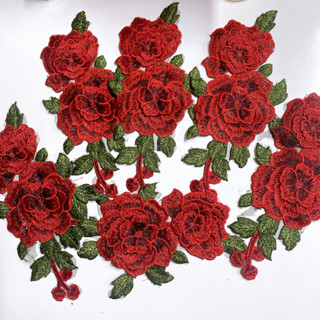 ช่อกุหลาบตกแต่งเสื้อผ้า งานเย็บ