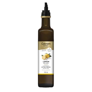 โคบรัม น้ำมันมะกอกเอ็กซ์ตร้าเวอร์จิ้น (ผสมเลมอน) 250 มล.-Extra Virgin Olive oil (Lemon infused) 250ml Cobram Olive bran