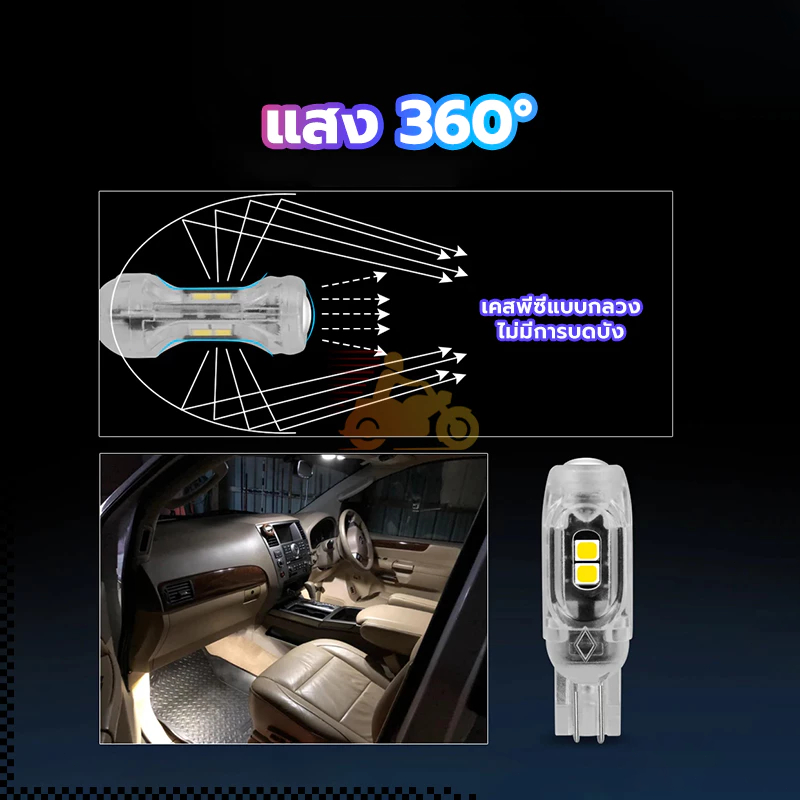ไฟเลี้ยวกระพริบแฟลช t10 หลอดไฟเลี้ยวแฟลช สามารถใช้ได้ทั้งรถจักรยานยนต์และรถยนต์ ทนต่ออุณหภูมิสูง - รูปที่ 4