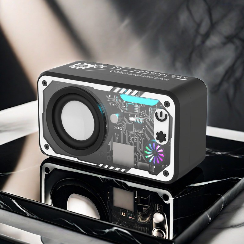 Mech ลําโพง Bluetooth 5.3 ลําโพงพกพา LED ลําโพงพกพา Bluetooth Speaker ลำโพงบลูทู