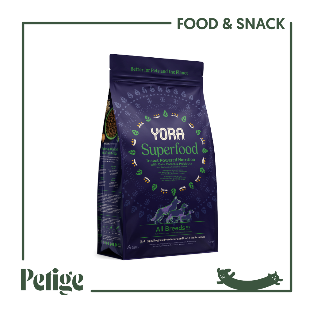 YORA Dog Adult All Breeds อาหารสุนัขโปรตีนจากแมลง ขนาด 6 กิโล