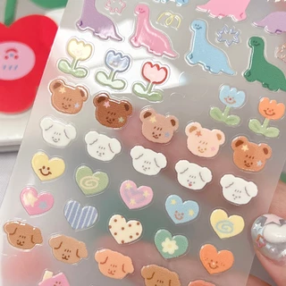 *รุ่นงานนูนไม่มีแล้วนะคะ* Mini Jelly sticker Collection มี3ลายให้เลือก สติกเกอร์สุดน่ารัก 7x21cm | Stickwithme4ev