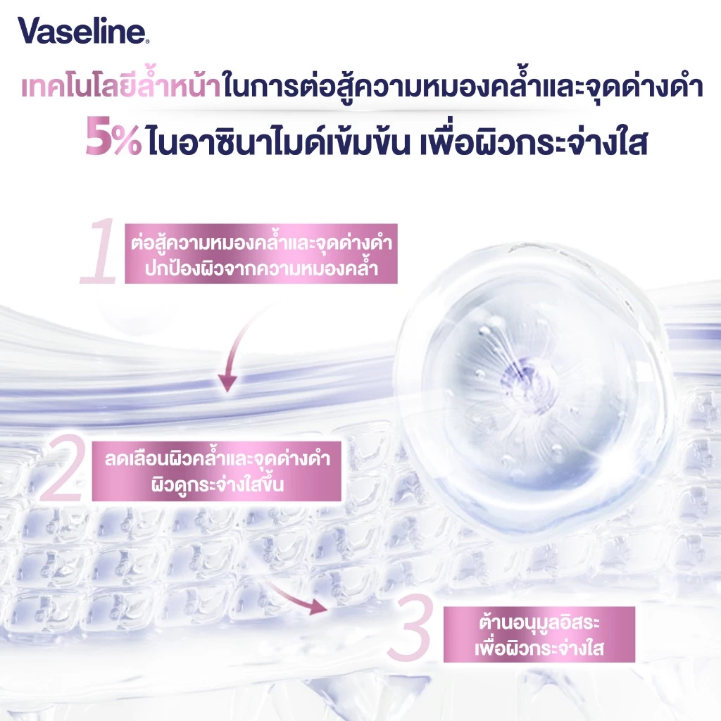 [อยู่ระหว่างเปลี่ยนบรรจุภัณฑ์] วาสลีน โปร เดอร์มา โลชั่น บอดี้แอมพูล 465มล. Vaseline Proderma Body Lotion 465ml thumbnail 7