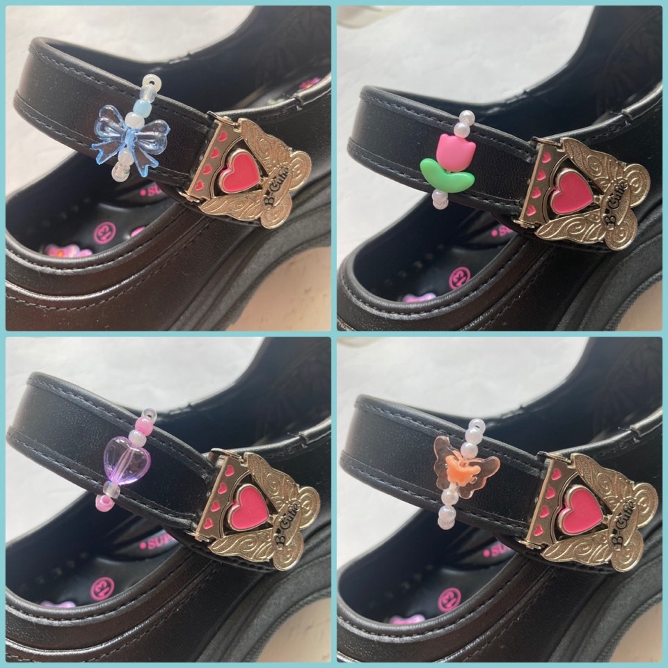 Alyz 💕แหวนรัดสายรองเท้านักเรียน สไตล์เจ้าหญิง น่ารักมาก แหวนลูกปัดรัดรองเท้า - รูปที่ 3