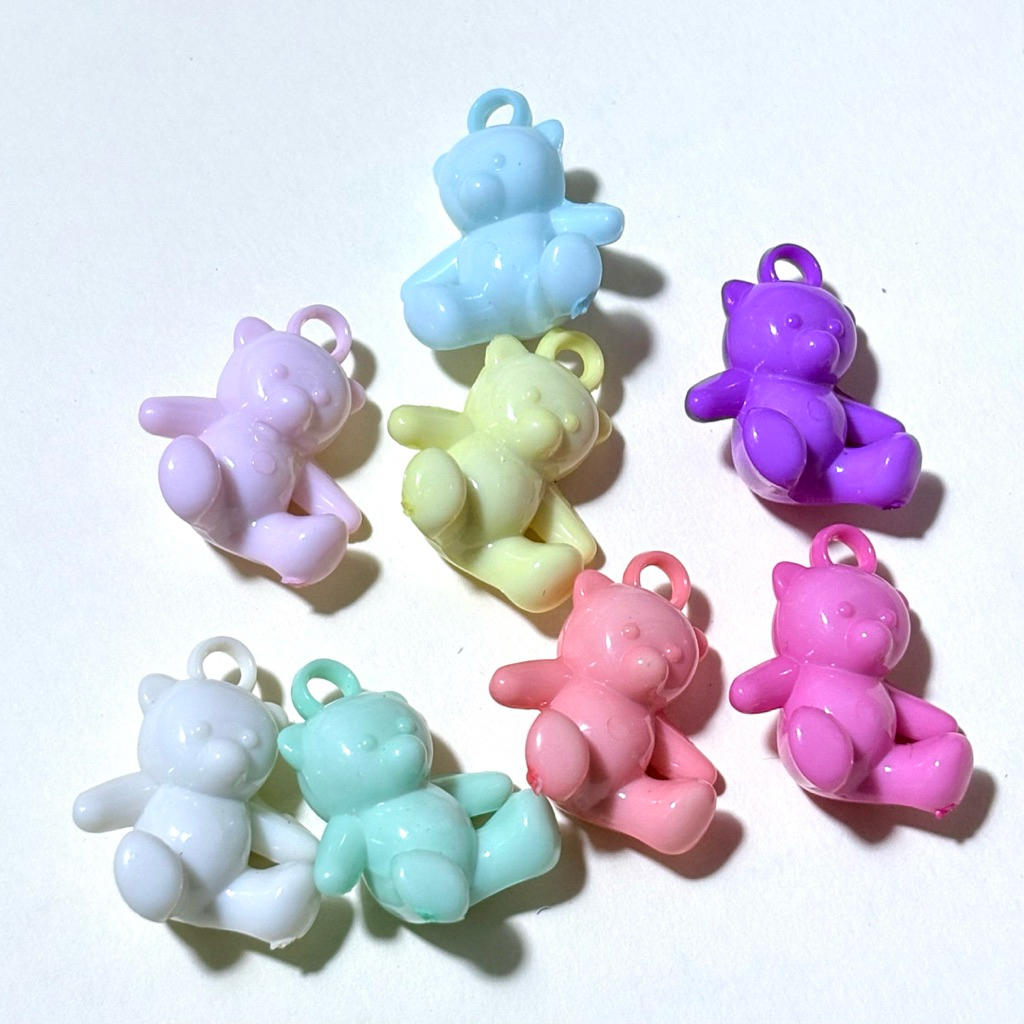 จี้หมีขุ่น | Jelly Bear Charm (Opaque) สำหรับตกแต่งพวงกุญแจ/อัลบั้มฟิล์ม