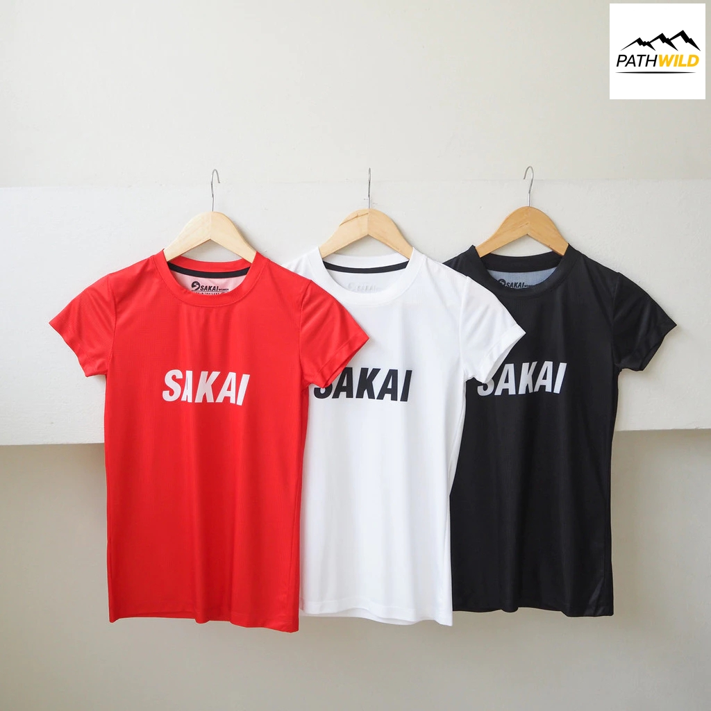 SAKAI CLASSIC WOMEN'S T-SHIRT เสื้อยืดแขนสั้น สำหรับผู้หญิง เหมาะใส่ออกกำลังกาย ผ้าแห้งเร็ว เบา ใส่ส