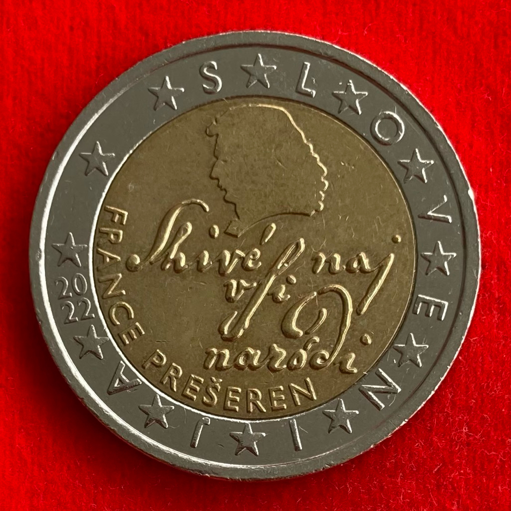 🇸🇮 เหรียญยูโร สโลวีเนีย Slovenia 2 euro ปี 2022 เหรียญต่างประเทศ