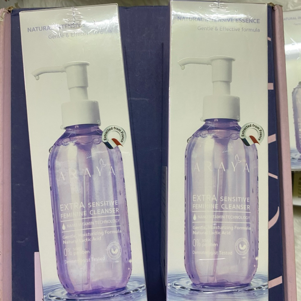 2 กล่อง ใหญ่ Araya feminine lady care อารยา คลีนเซอร์ จุดซ่อนเร้น 200 มล
