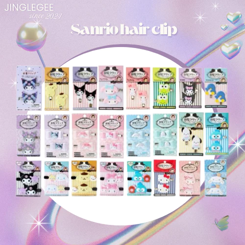 พร้อมส่งจากไทย🇹🇭กิ๊บติดผมซานริโอ้ กิ๊บติดผมSanrio jumbo คอลใหม่ Sanrio hair clipของแท้จากญี่ปุ่น100%