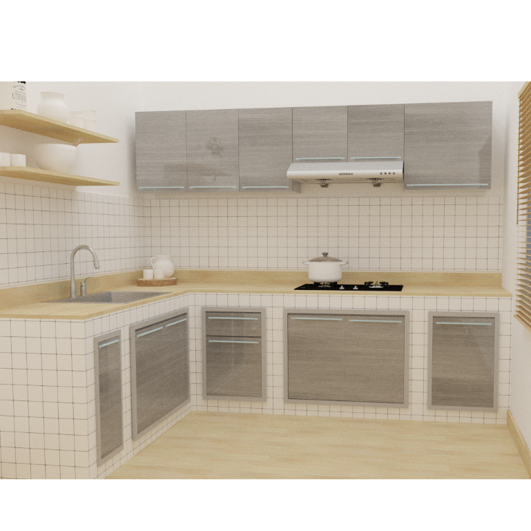 MJ kitchen บานซิงค์ Hi-Gloss SKB Series  บานซิงค์เดี่ยว บานคู่ บานถังแก๊ส  🚫💧วัสดุ HMR กันชื้น