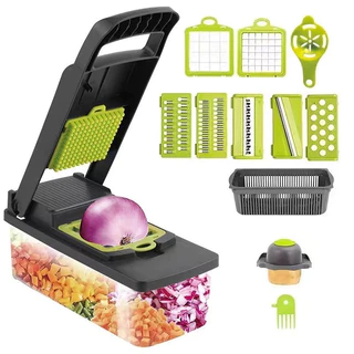 Multifunctional Vegetable Chopper เครื่องสไลด์ผัก เครื่องหั่นผัก เครื่องหั่นอาหาร ใบมีดสแตนเลสคม เครื่องหั่นผล