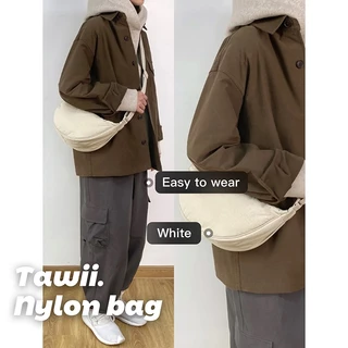 Tawii. กระเป๋า กระเป๋าผ้า กระเป๋าข้าง สะพายข้างไนล่อน กระเป๋านุ่ม Unisex Bag กระเป๋าเท่ๆ