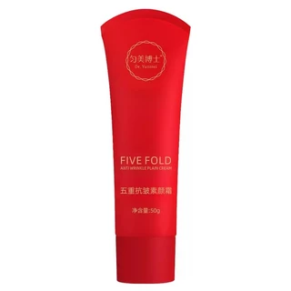 1แถม1Five-Weight Anti-Wrinkle Plain Creamครีมแต่งหน้าต่อต้านริ้รอยครีมริ้วรอยหน้าขาวใสอมชมพูปรับผิวเรียบเนียนแบบธรรมชาติ
