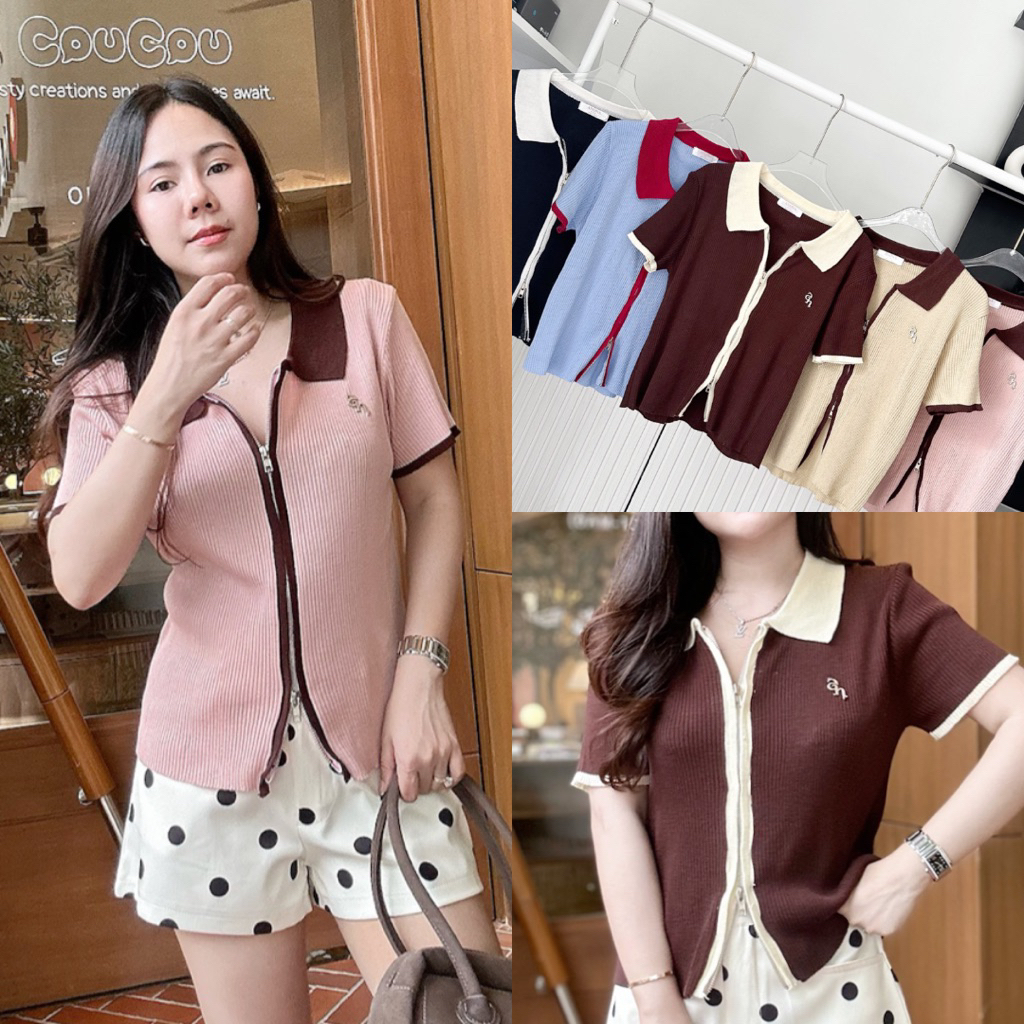 SOZiP POLO เสื้อไหมพรหมซิปTWOWAY  🔥พร้อมส่ง