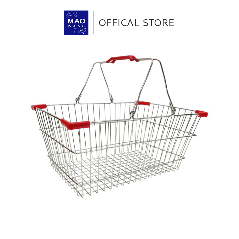 MAO ตะกร้าช้อปปิ้ง ซุปเปอร์มาร์เก็ต น้ำหนักเบา พกพาสะดวก มีให้เลือก 2ขนาด