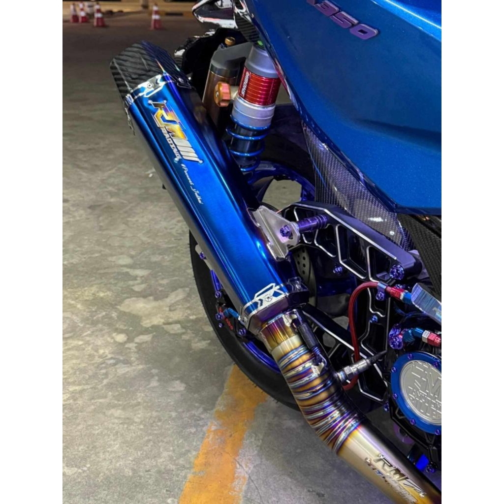 Rm Racing ท่อ Forza350  ตัวท่อสีน้ำเงิน/คอZ