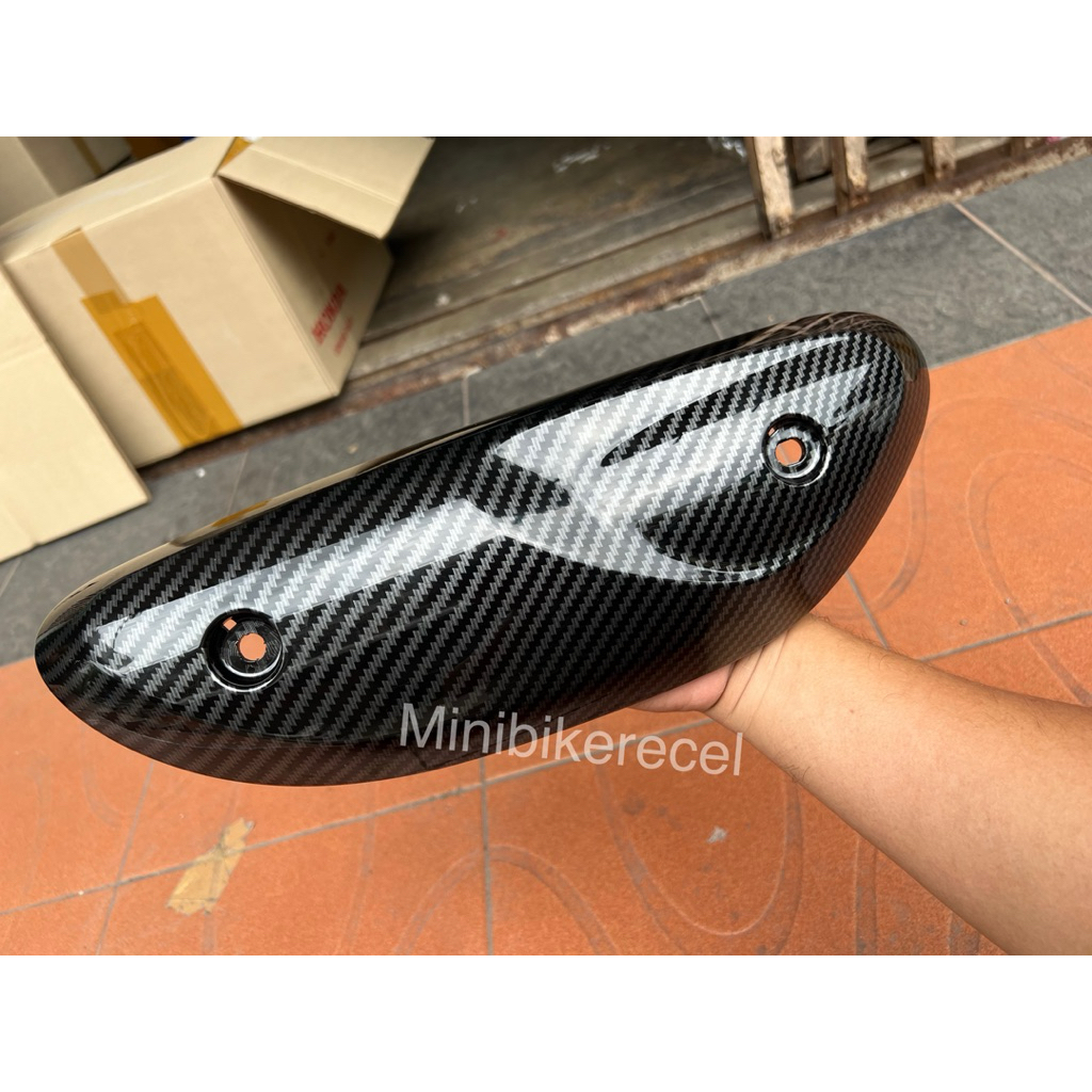 บังท่อ(พร้อมส่ง)ศูนย์Scoopy i ตัวใหม่ล่าสุด ทำเคฟล่าเปลือกแท้ศูนย์ Honda 100% เงาสุดๆแล็คเกอร์ 2kเคฟล่า5D อย่างดี