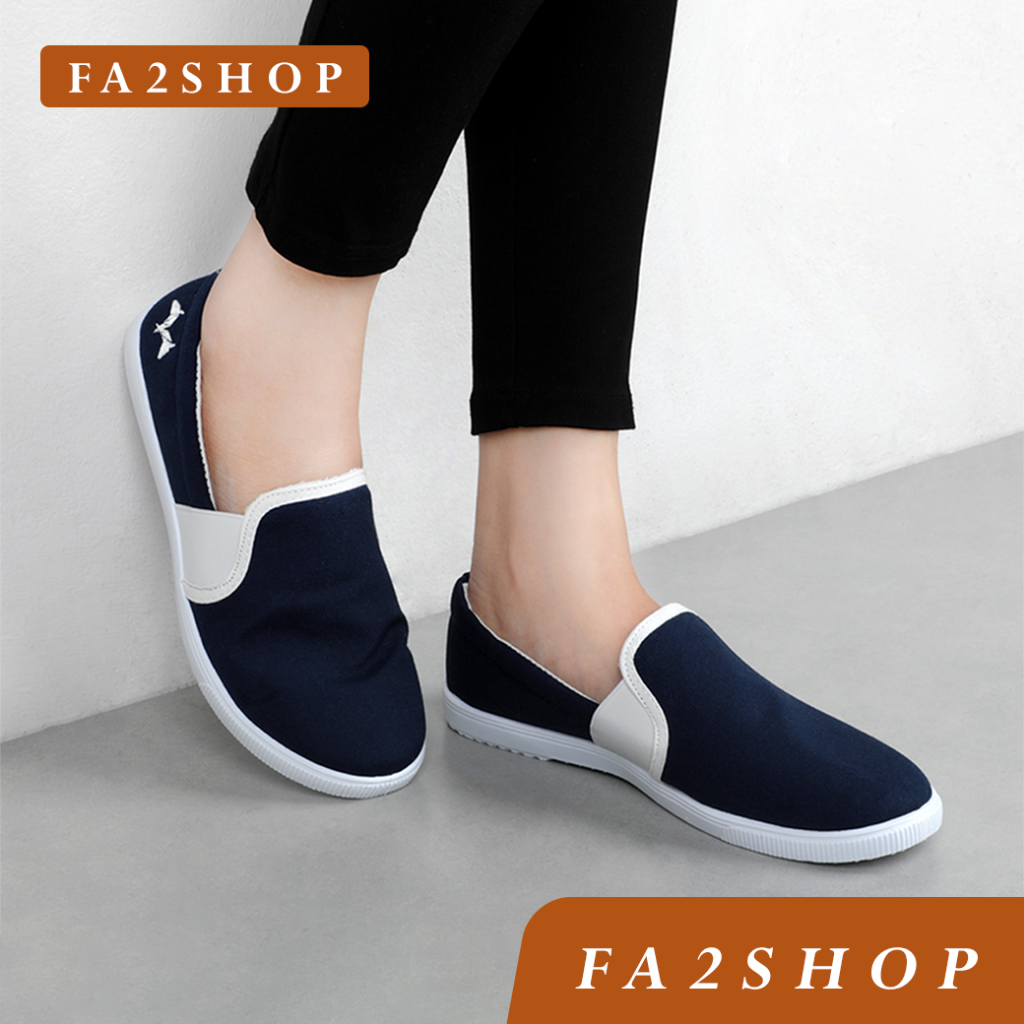 FA2SHOP รุ่น FQ1001 รองเท้าผ้าใบ Avy comfort