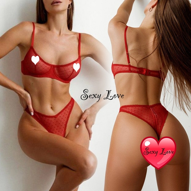 💗Sexy Love💗เซ็ตชุดชั้นใน ชุดชั้นในเซ็กซี่ ซีทรู ลูกไม้ ลูกไม้ฉลุ คอวี ลายจุด หลากสี พร้อมส่งจากไทย