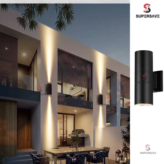 โคมไฟติดผนัง(ฟรีหลอด10wวอร์ม) โรงงานแข็งแรงใช้ทน20ปี โคมนอกบ้านกลางแจ้งWall lamp ขั้วไฟE27ทั่วไปได้