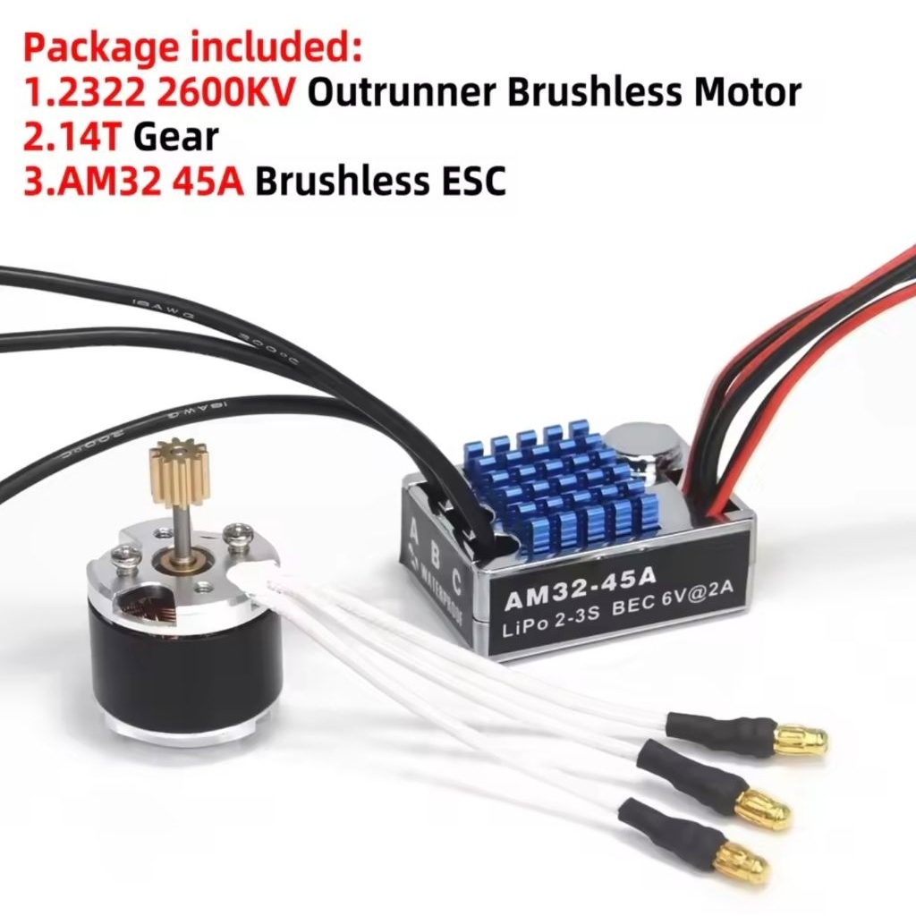 (ส่งจากไทย) Brushless Motor Outrunner AM32 45A ESC for MN MN RC Crawler Upgrade Combo kits