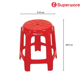 Srithai Superware เก้าอี้พลาสติก แบบ ไม่มีพนักพิง ทรงกลม สำหรับ นั่งเล่น ร้านค้า สนามหญ้า รุ่น CH-61