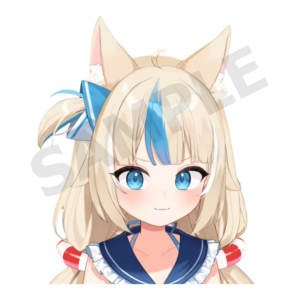 Saba sameko Vtuber สติ๊กเกอร์ 2 แผ่น saba gura Gawr gura