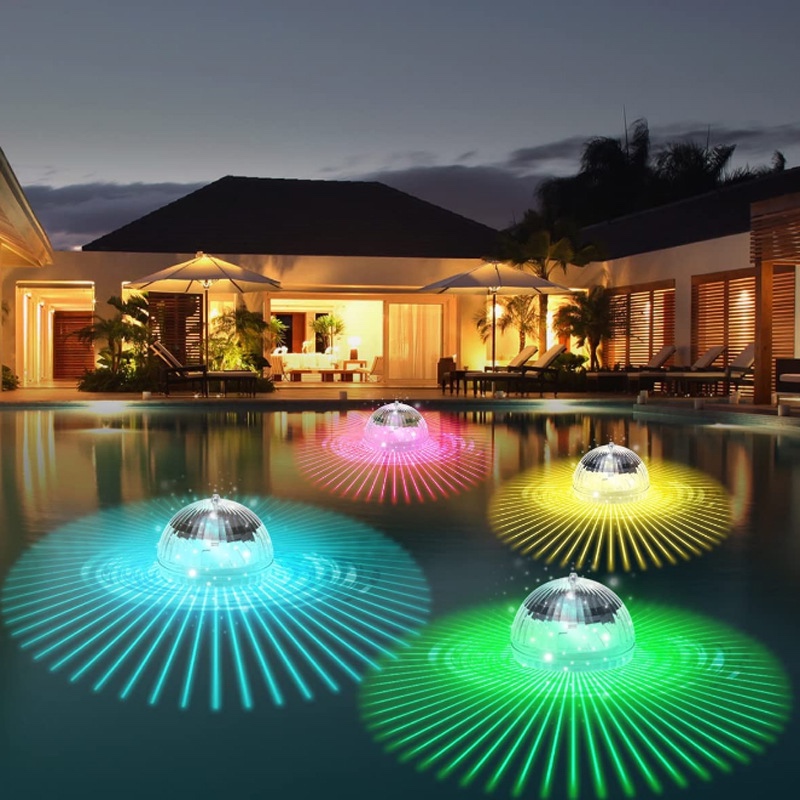 Solar powered water floating lights pool floating lights magic ball lights creative ball colored lig