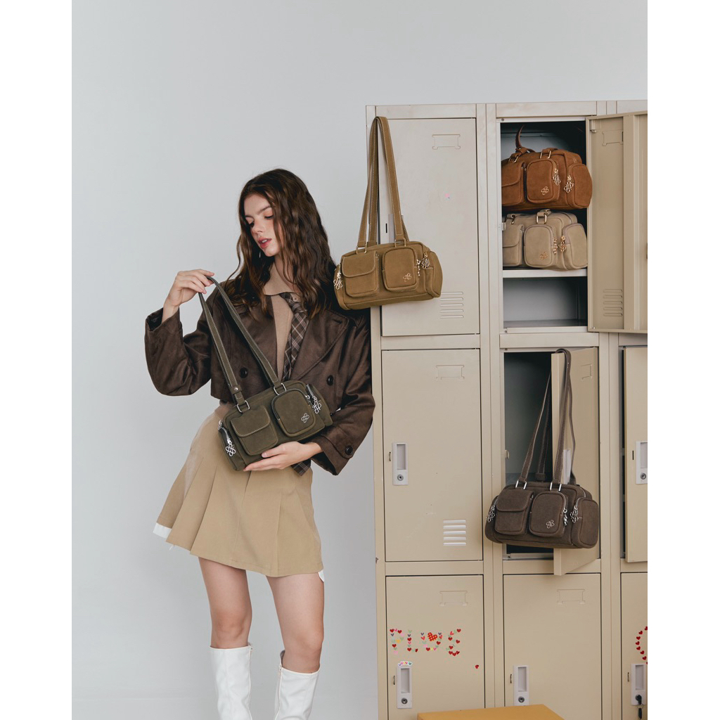 PATH T CHA - (📍พร้อมส่งทุกสี) กระเป๋าสะพายไหล่ HEDI POCKETS COLLECTION