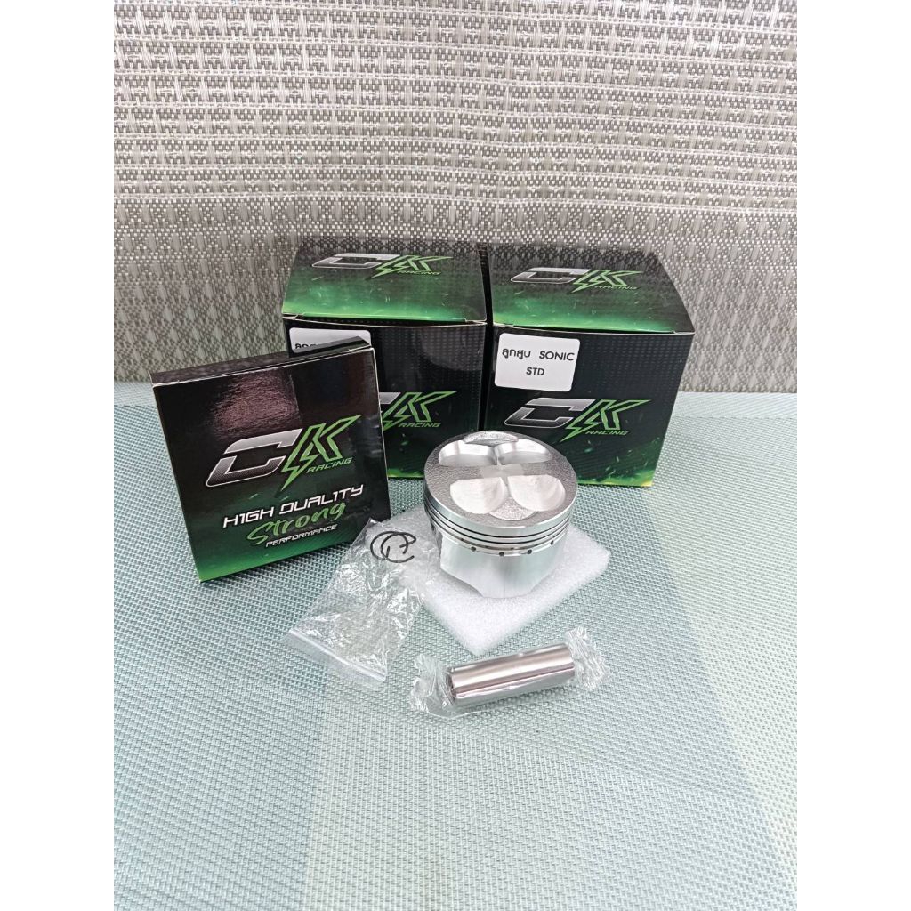 ชุดลูกสูบ โซนิค CK 58-62 มิลสลัก13 พร้อมหลบวาล์ว 4วาล์ว ใส่w110i  ไม่มีชัก หลบวาล์ว 19/17