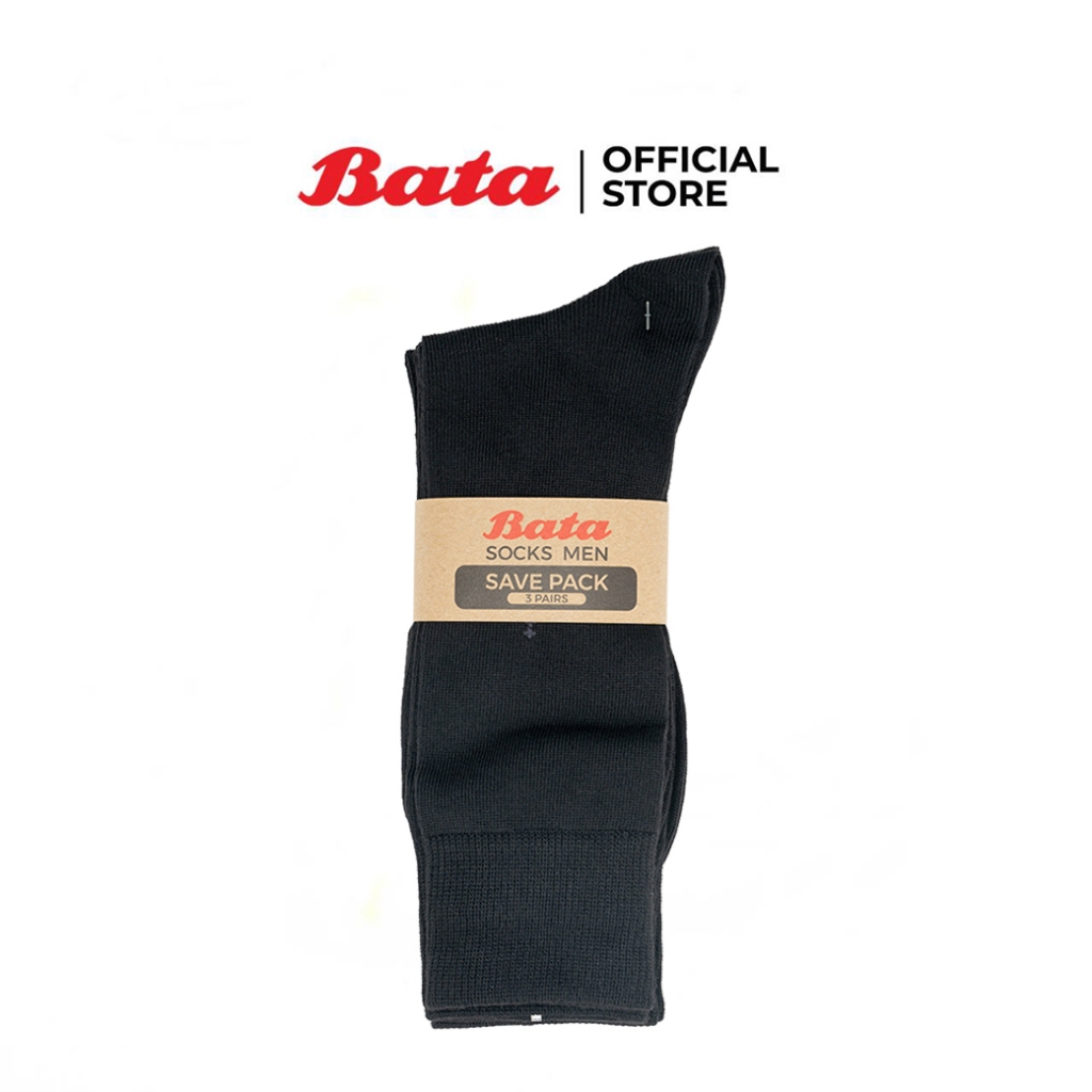 Bata ถุงเท้าธุรกิจ/แบบยาว  แพ็ค3 คู่ สีดำ - 9586000