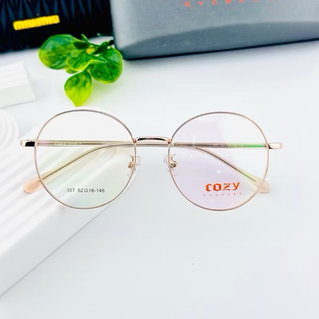 กรอบแว่นตาแฟชั่นCozyรุ่น357 titanium เบา ทน สวย (รับตัดแว่นตา)