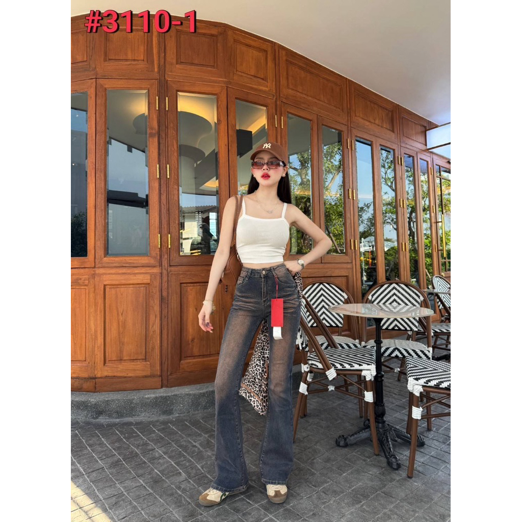 รุ่นใหม่ กางเกงยีนส์ขาม้า ป้ายแดงWoka ผ้ายืด - รูปที่ 2