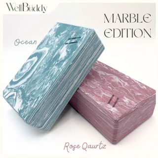 WellBuddy บล็อกโยคะ แบบขัดมุม เนื้อแน่น ไซส์ใหญ่พิเศษ 300 กรัม (Premium Yoga Block - Marble Edition)