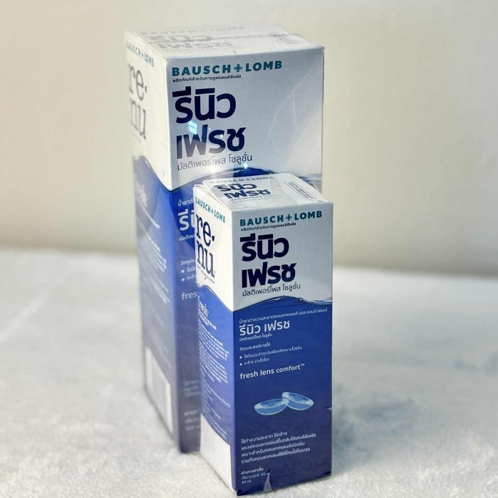 น้ำยาล้างและแช่คอนแทคเลนส์ รีนิว เฟรช Renu Fresh Multi Purpose Solution 355 ml. + 60 มล.