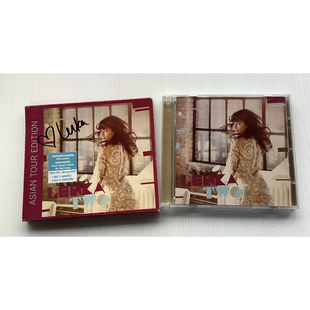 CD + DVD ซีดีเพลง + ดีวีดี Lenka อัลบั้ม Two Asian Tour Edition แผ่นโปรโมไทย พร้อมลายเซ็นบนกล่องสวม 