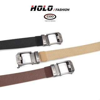 HOLO เข็มขัด คุณภาพสูง แฟชั่น เข็มขัดผู้ชาย ไนลอน หัวเข็มขัด โลหะผสม 6 สี COD