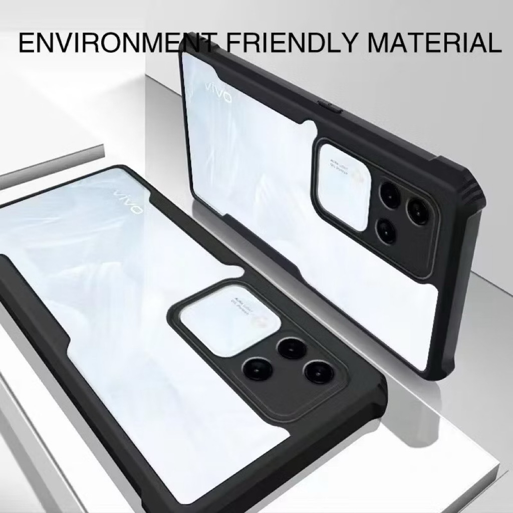 เคสขอบสี หลังใส สำหรับVivo V30 Pro เคสกันกระแทก V30Pro