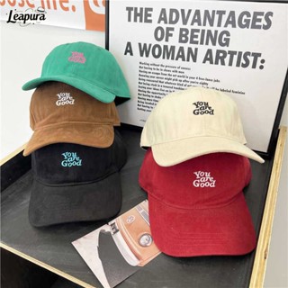 หมวกเบสบอล เย็บปักถักร้อยตัวอักษร สไตล์เกาหลี หมวกกันแดด สำห…