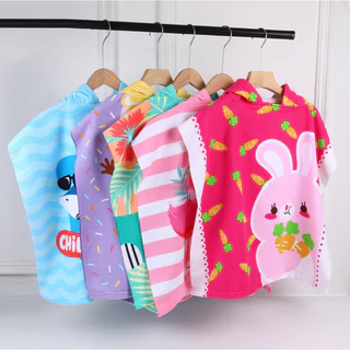 (พร้อมส่ง) ผ้าเช็ดตัวคลุมว่ายน้ำ ผ้าคลุมอาบน้ำเด็ก ผ้าเช็ดตัว ผ้าคลุมว่ายน้ำ