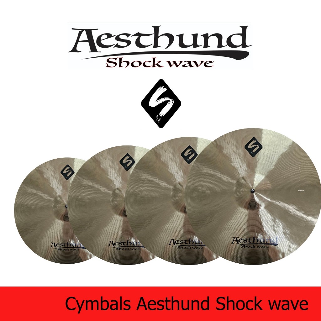 Aesthund cymbals shockwave ฉาบเอสตัน ฉาบเนื้อB20 ฉาบกลองชุดเเฉ ช๊อกเว็บ