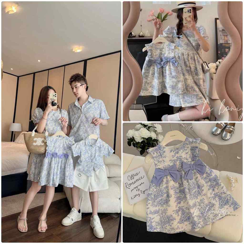 พร้อมส่ง ชุดครอบครัว Family Blue Set