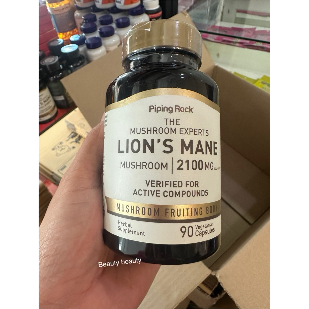 Piping Rock Lions Mane Supplement Capsules | 2100mg | 90 Count